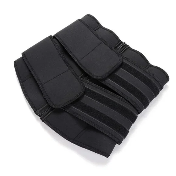 Dual Compression Belts Neoprene Waist Trainer Corset Cincher YKK Zipper Closure - Picture 3 of 10